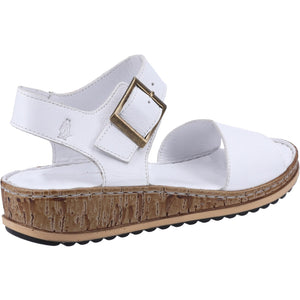 Hush Puppies Ellie White Women's Leather Comfort Sandal