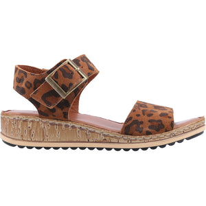 Hush Puppies Ellie Leopard Women's Leather Comfort Sandal