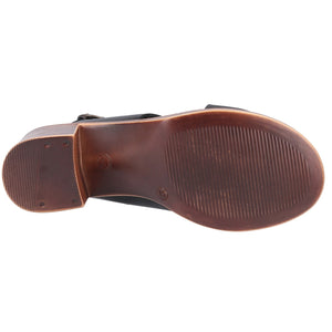 Hush Puppies Gabrielle Black Women's Leather Comfort Heeled Sandals