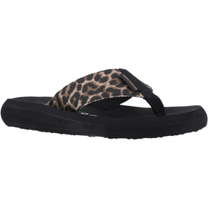 RocketDog Spotlight Tampa Natural Leopard Print Womens Comfort Flipflop Sandal