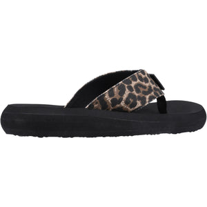 RocketDog Spotlight Tampa Natural Leopard Print Womens Comfort Flipflop Sandal