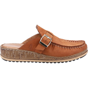 Hush Puppies Sorcha Tan Suede Women's Leather Comfort Mule Shoe