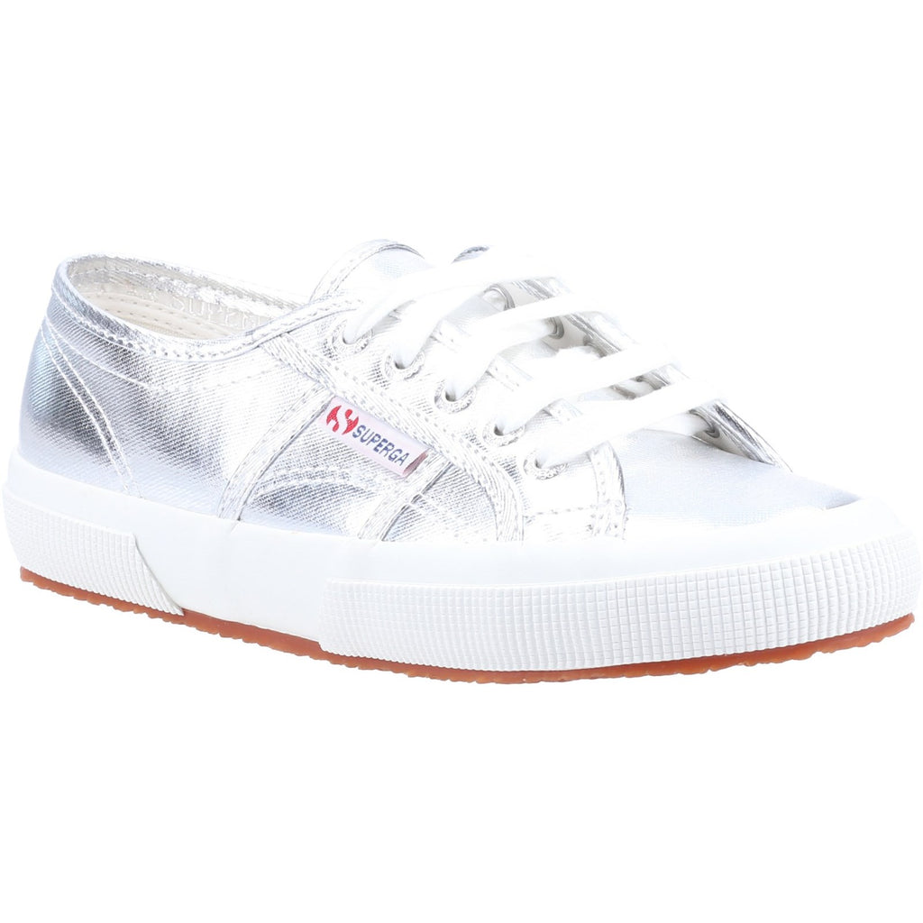 Superga 2750 Lame Grey Silver Womens Casual Stylish Canvas Shoes
