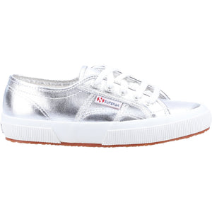 Superga 2750 Lame Grey Silver Womens Casual Stylish Canvas Shoes