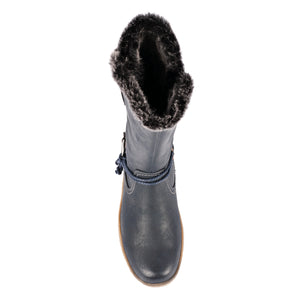 Lunar GLb069 Gigi Blue Womens Casual Comfort Lace Up Waterproof Boots