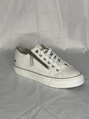 Mustang 1272-308-1 Weiss White Womens Casual Comfort Lace Up Pumps Trainers