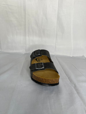 Plakton Malaga Mid 340010 Gris Grey Leather Womens Casual Stylish Open Toe Sandals
