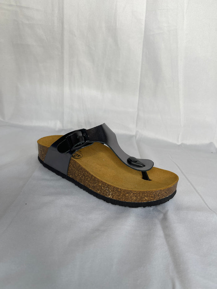 Plakton 341671 San Sebastian Mid Plomo Pewter Womens Casual Stylish Toe Post Sandals