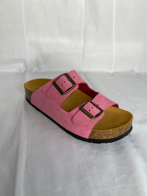 Plakton Malaga Mid 340010 Fuxia Nubuck Womens Casual Stylish Open Toe Sandals