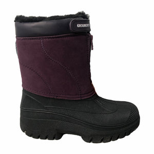 Groundwork LS88 Burgundy Womens Mucker Boots Faux Fur Lined