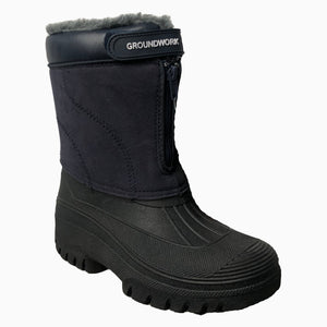 Groundwork LS88 Navy Womens Mucker Boots Faux Fur Lined