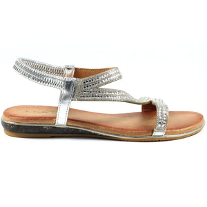 Lunar JLH321 Blaise II Silver Womens Comfortable Summer Sandals