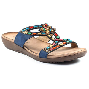 Lunar JLH366 Chill Blue Womens Slip On Mules Sandals