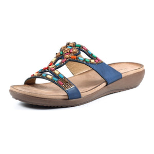 Lunar JLH366 Chill Blue Womens Slip On Mules Sandals