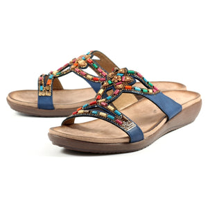 Lunar JLH366 Chill Blue Womens Slip On Mules Sandals