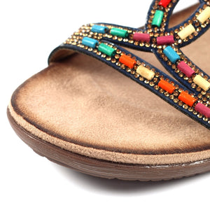 Lunar JLH366 Chill Blue Womens Slip On Mules Sandals
