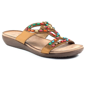 Lunar JLH366 Chill Tan Womens Slip On Mules Sandals