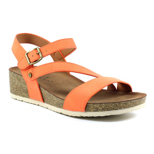 Lunar JLH358 Cluster Orange Womens Comfortable Summer Slingback Sandals