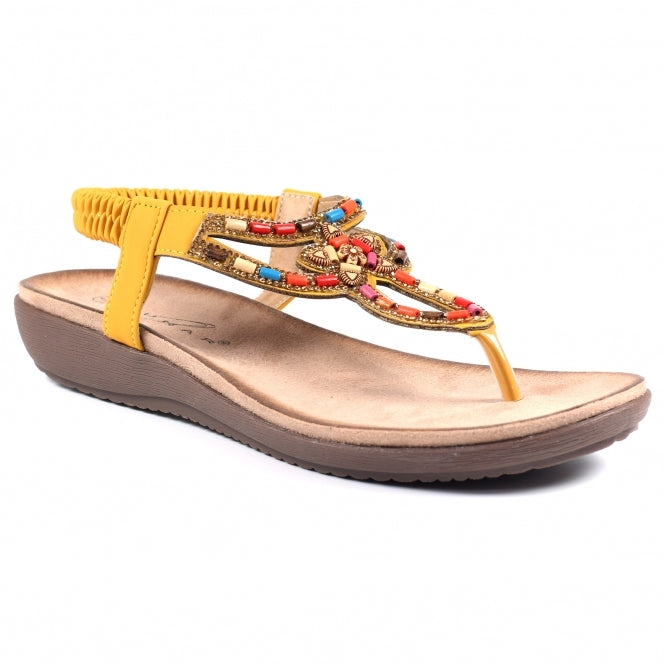 Lunar JLH320 Una Mustard Womens Comfortable Summer Sandals