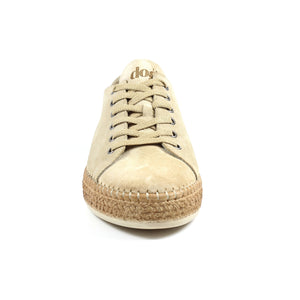 Lazy Dogz Maddison Beige Womens Casual Comfort Leather Trainer