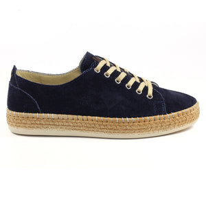 Lazy Dogz Maddison Navy Womens Casual Comfort Leather Trainer