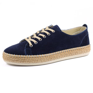 Lazy Dogz Maddison Navy Womens Casual Comfort Leather Trainer