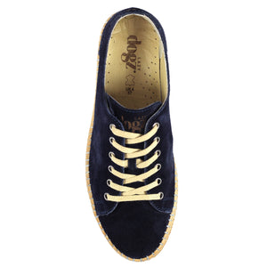 Lazy Dogz Maddison Navy Womens Casual Comfort Leather Trainer