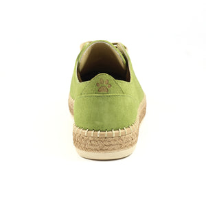 Lazy Dogz Maddison Olive Green Womens Casual Comfort Leather Trainer