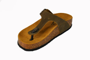 Plakton CP Bolero/San Sebastian Mid 341671 Kaki Womens Casual Stylish Toe Post Sandals