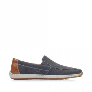 Rieker 08866-15 Blue Mens Casual Comfort Slip On Shoes