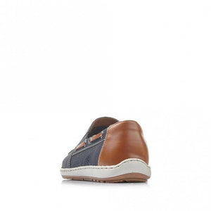 Rieker 08866-15 Blue Mens Casual Comfort Slip On Shoes
