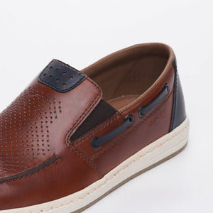 Rieker 18266-24 Brown Mens Casual Comfort Slip On Shoes