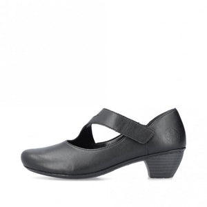 Rieker 41793-02 Black Womens Casual Comfort Heeled Shoes
