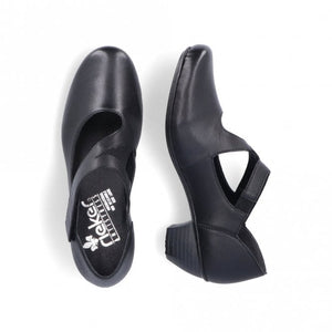 Rieker 41793-02 Black Womens Casual Comfort Heeled Shoes