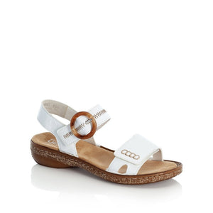 Rieker 628Z3-80 White Womens Casual Comfort Sandals