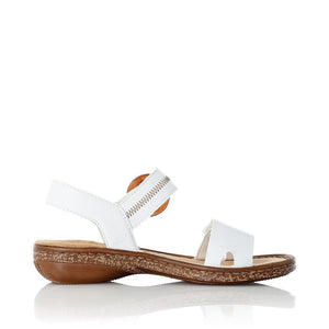 Rieker 628Z3-80 White Womens Casual Comfort Sandals