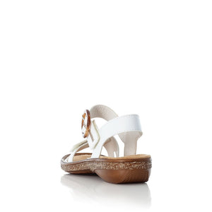Rieker 628Z3-80 White Womens Casual Comfort Sandals