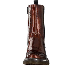 Rieker 76280-25 Brown Women's Zip Up Chunky Long Chelsea Boots