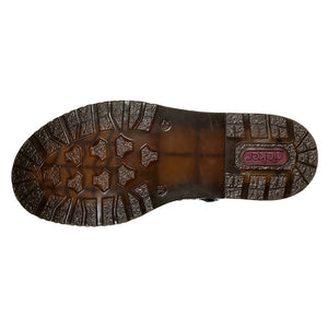 Rieker 76280-25 Brown Women's Zip Up Chunky Long Chelsea Boots