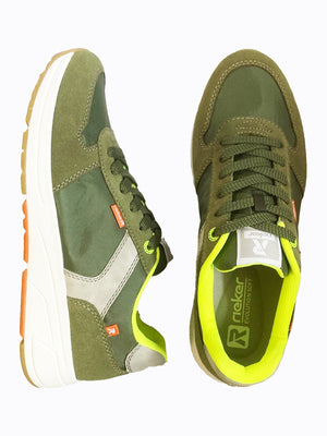 Rieker Revolution 07002-54 Olive Green Casual Comfort Trainers