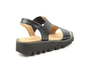 Heavenly Feet Ritz Black Womens Casual Comfort Slingback Sandals