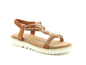 Heavenly Feet Mariana Brown Ladies Casual Comfort Sandals