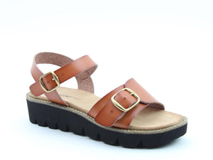 Heavenly Feet Trudy Dark Tan Ladies Casual Comfort Sandals