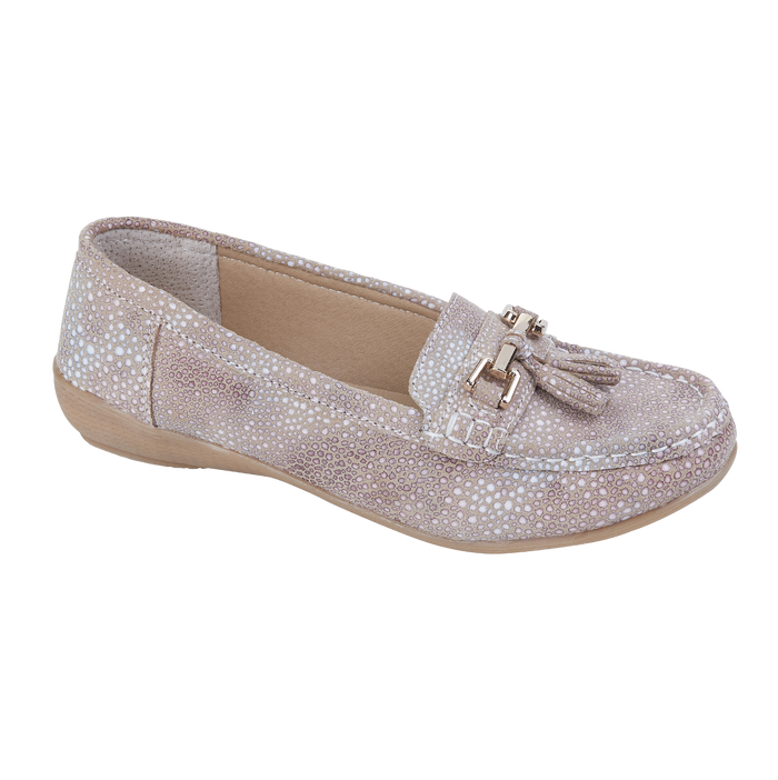 Jo & Joe Tahiti Blush Womens Casual Comfort Leather Loafers