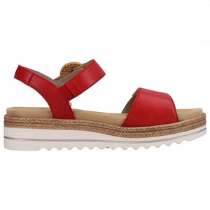 Remonte D0Q52-33 Red Womens Casual Comfort Touch Fastening with Buckle Detail Sandals