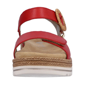 Remonte D0Q52-33 Red Womens Casual Comfort Touch Fastening with Buckle Detail Sandals